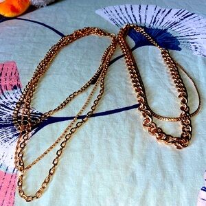 Multiple strand Gold tone chain necklaces ⭐️ SALE LIMITED TIME